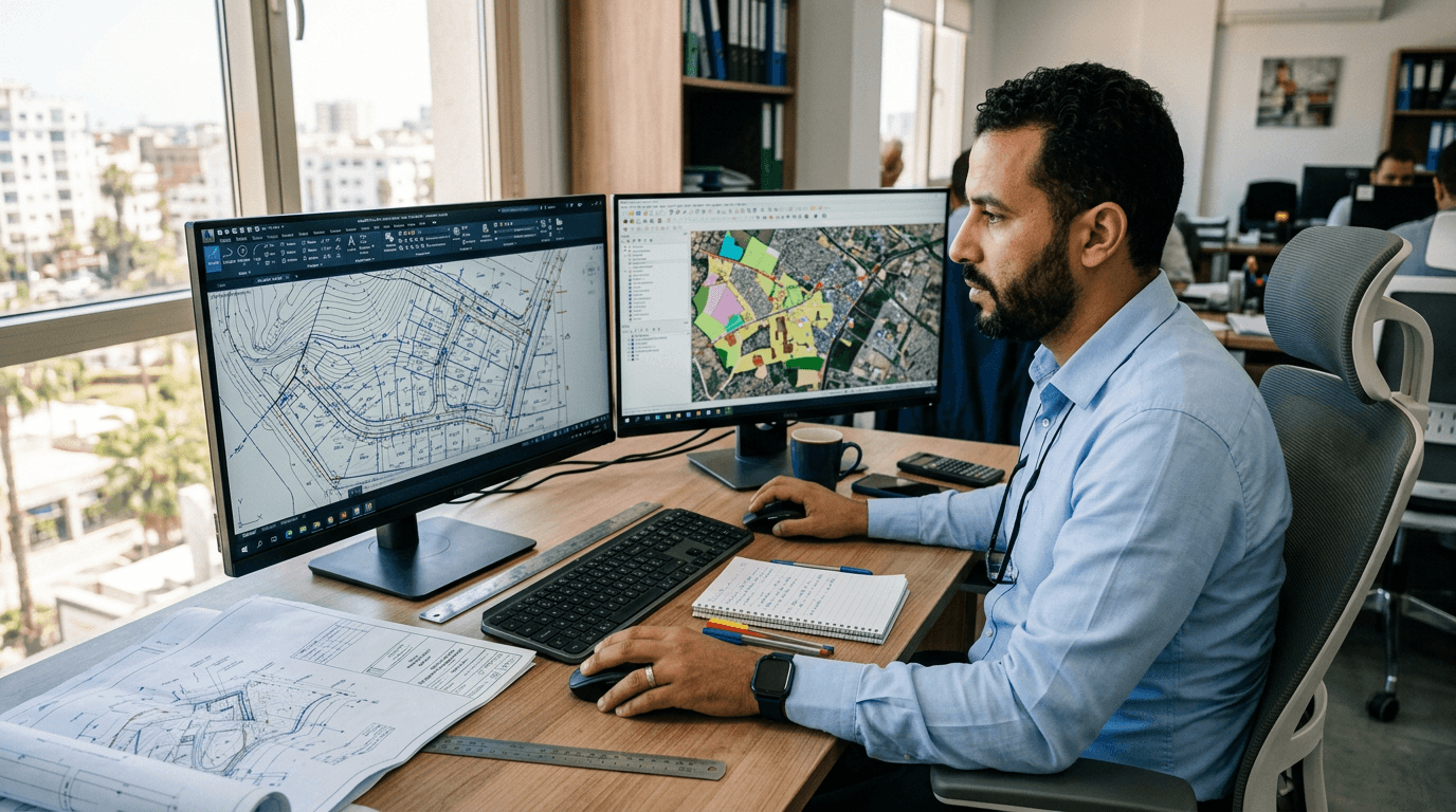 Traitement des données topographiques au bureau technique